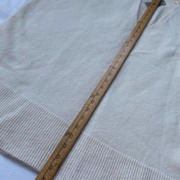 J Crew Stretch Wool V Neck Tunic Cream - Picture 8 of 11